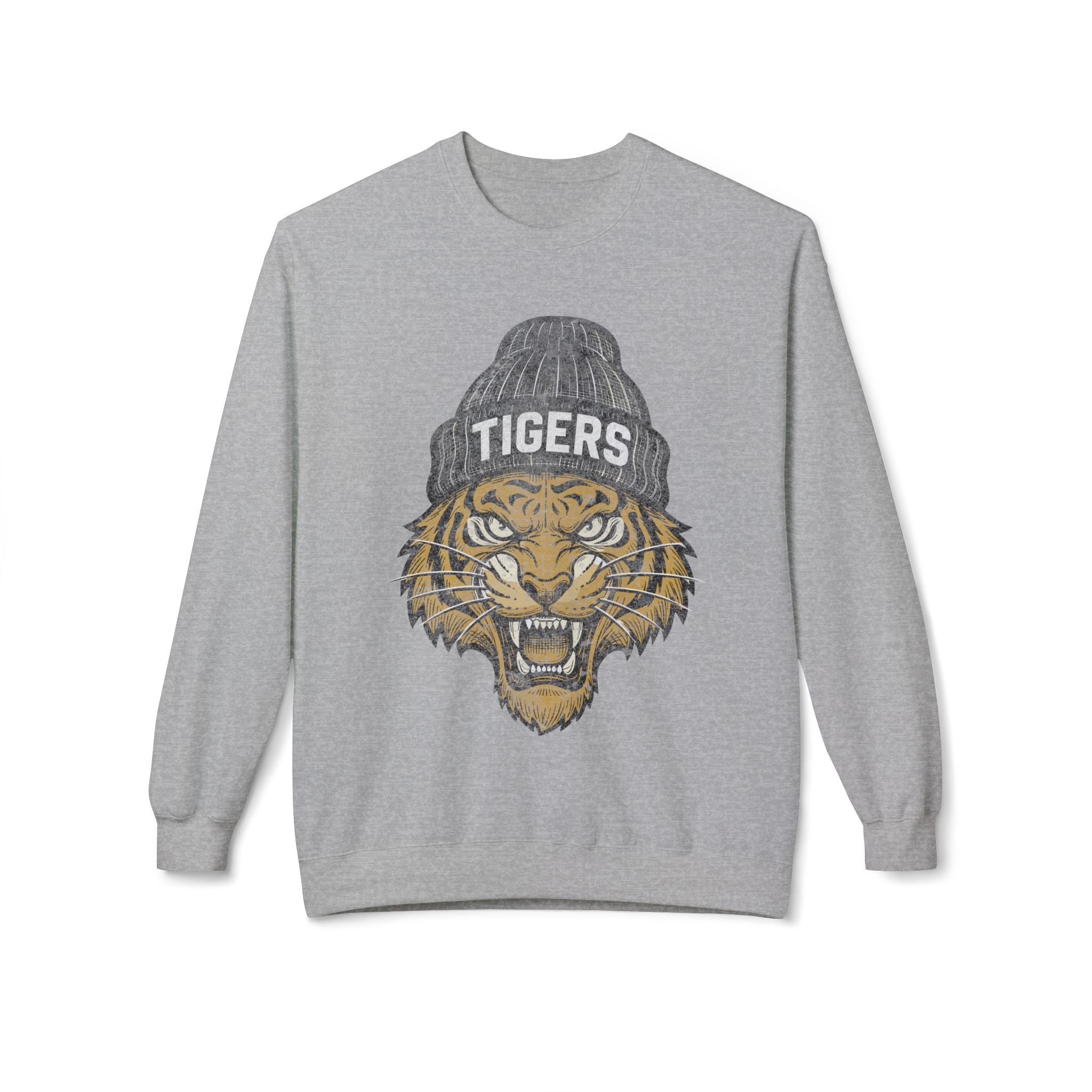 Tigers Black Beanie Crewneck Sweatshirt