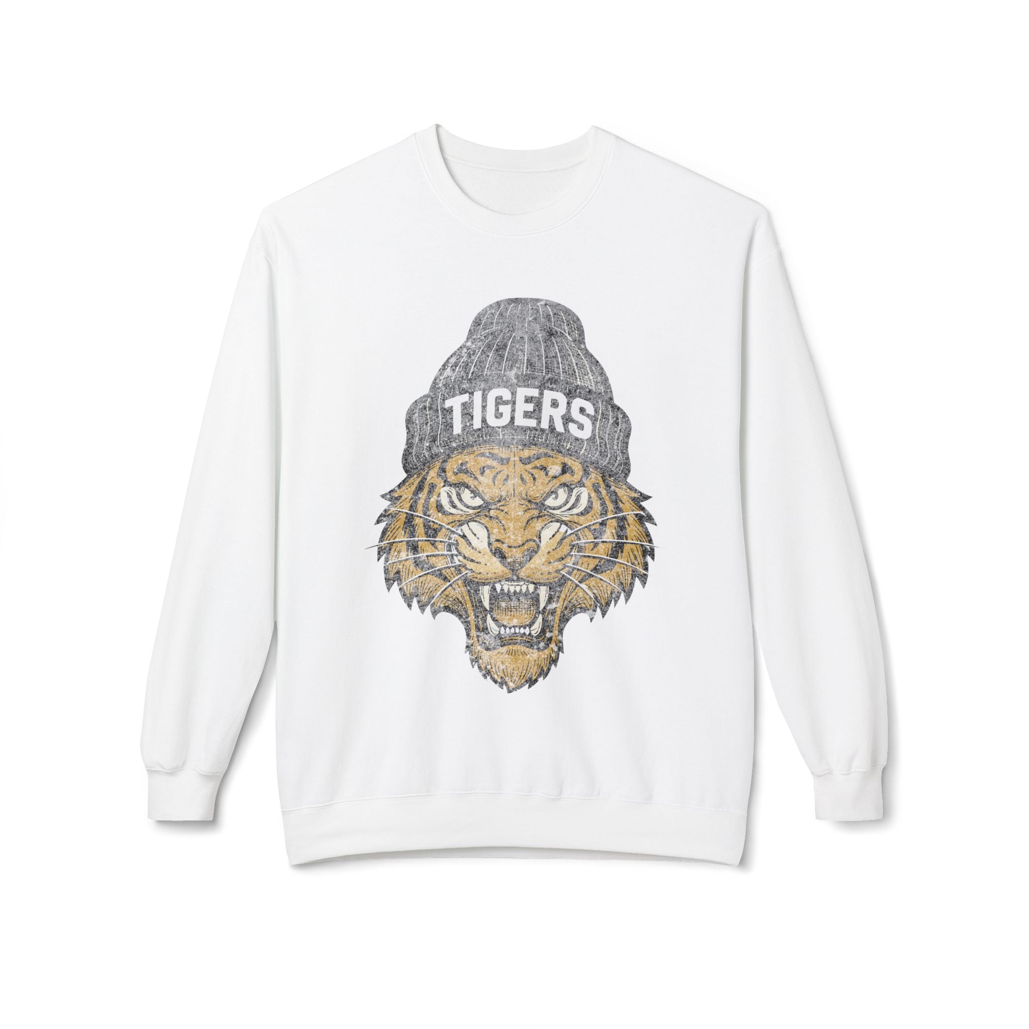 Tigers Black Beanie Crewneck Sweatshirt