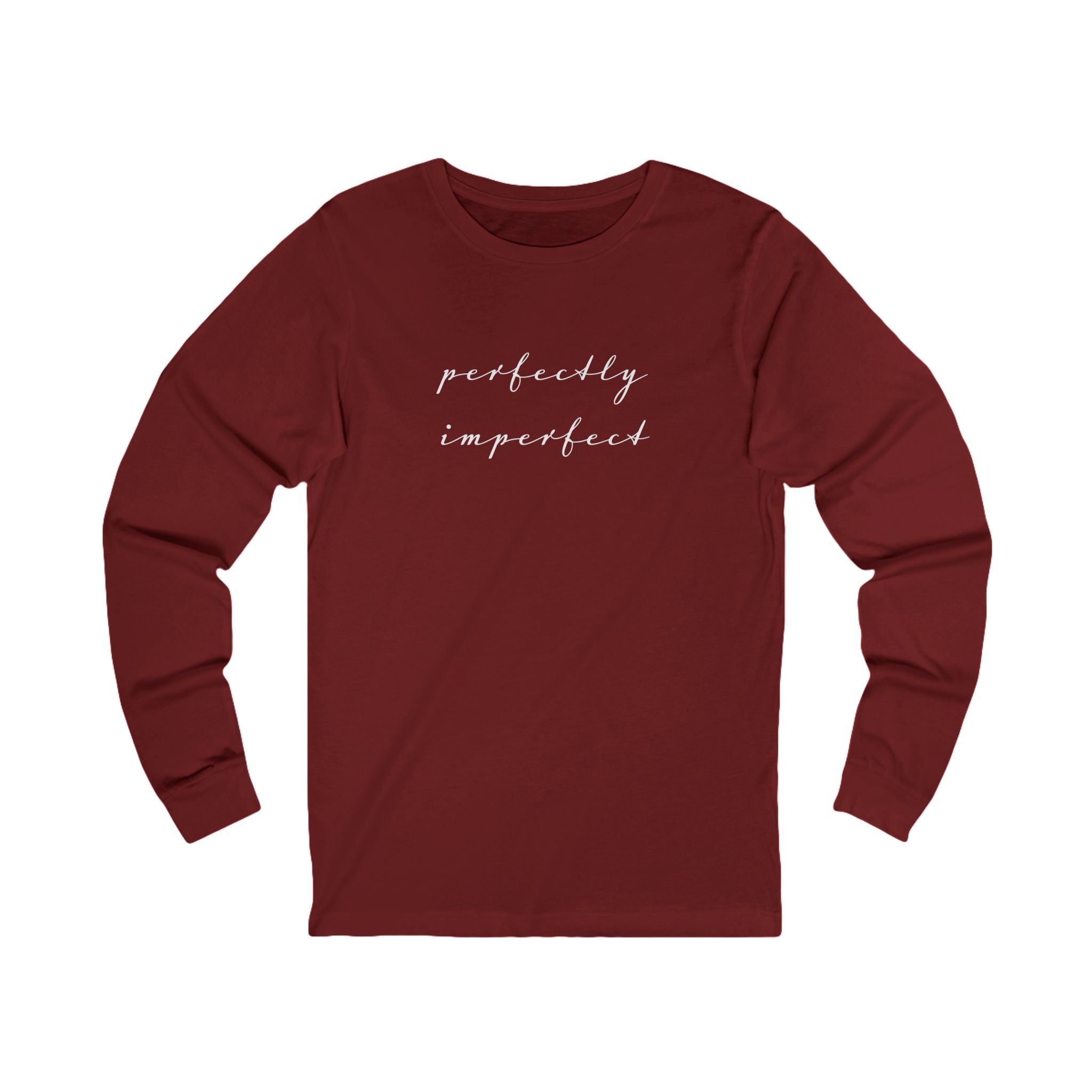 Perfectly Imperfect Long Sleeve Tee | Script Typography