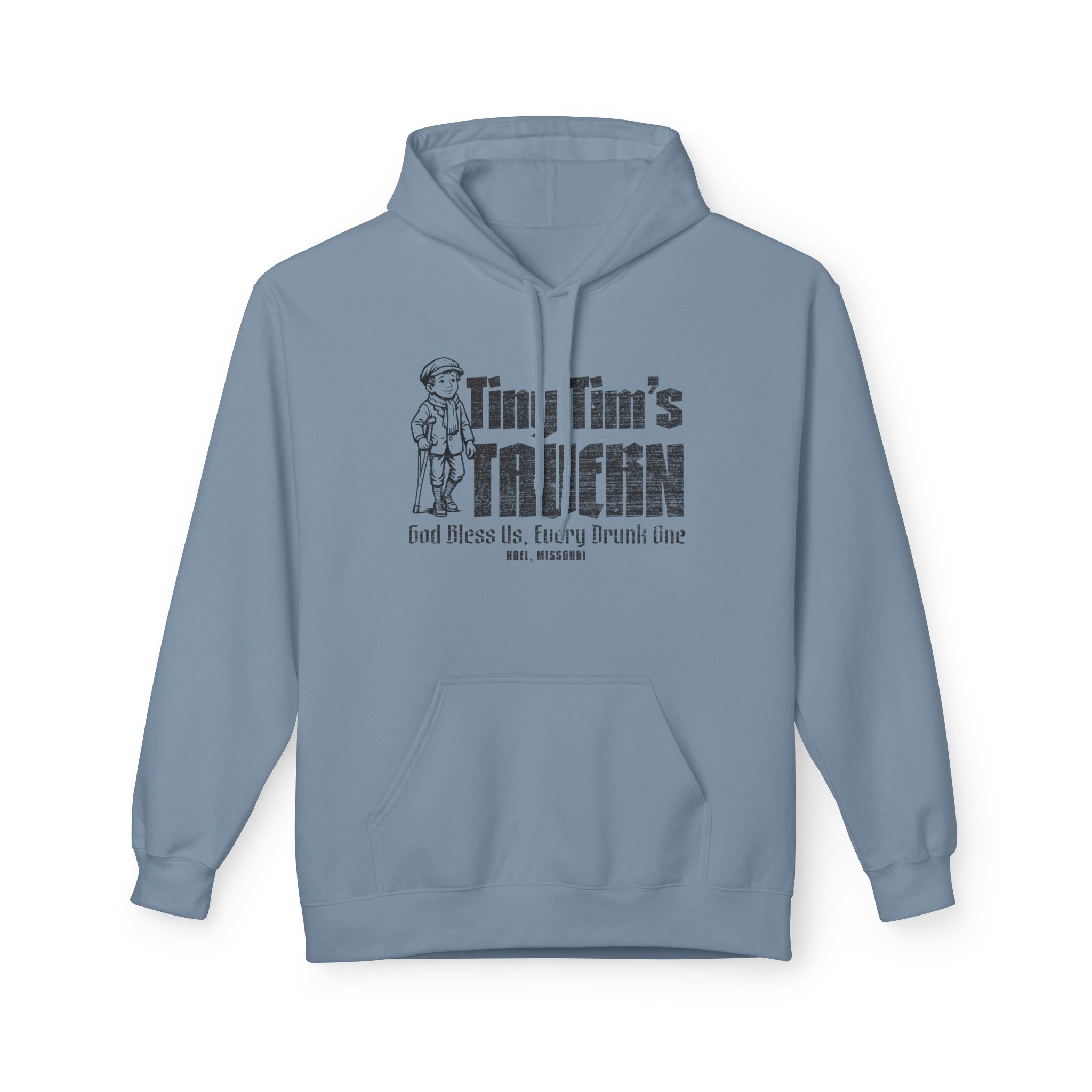 Tiny Tim’s Tavern Hoodie — Vintage Pub Graphic "God Bless Us, Every Drunk One"