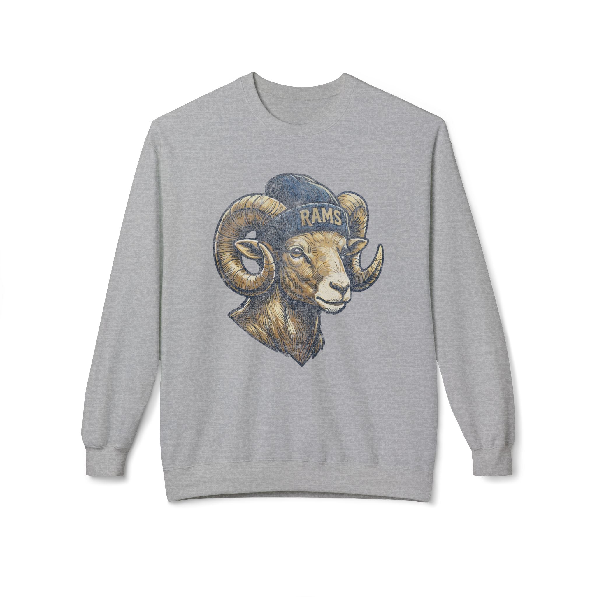 Rams Blue Beanie Crewneck Sweatshirt