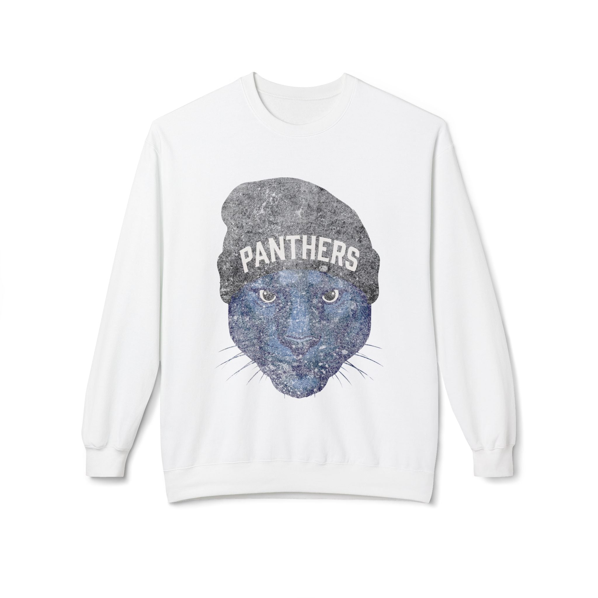 Blue Panther Black Beanie Crewneck Sweatshirt