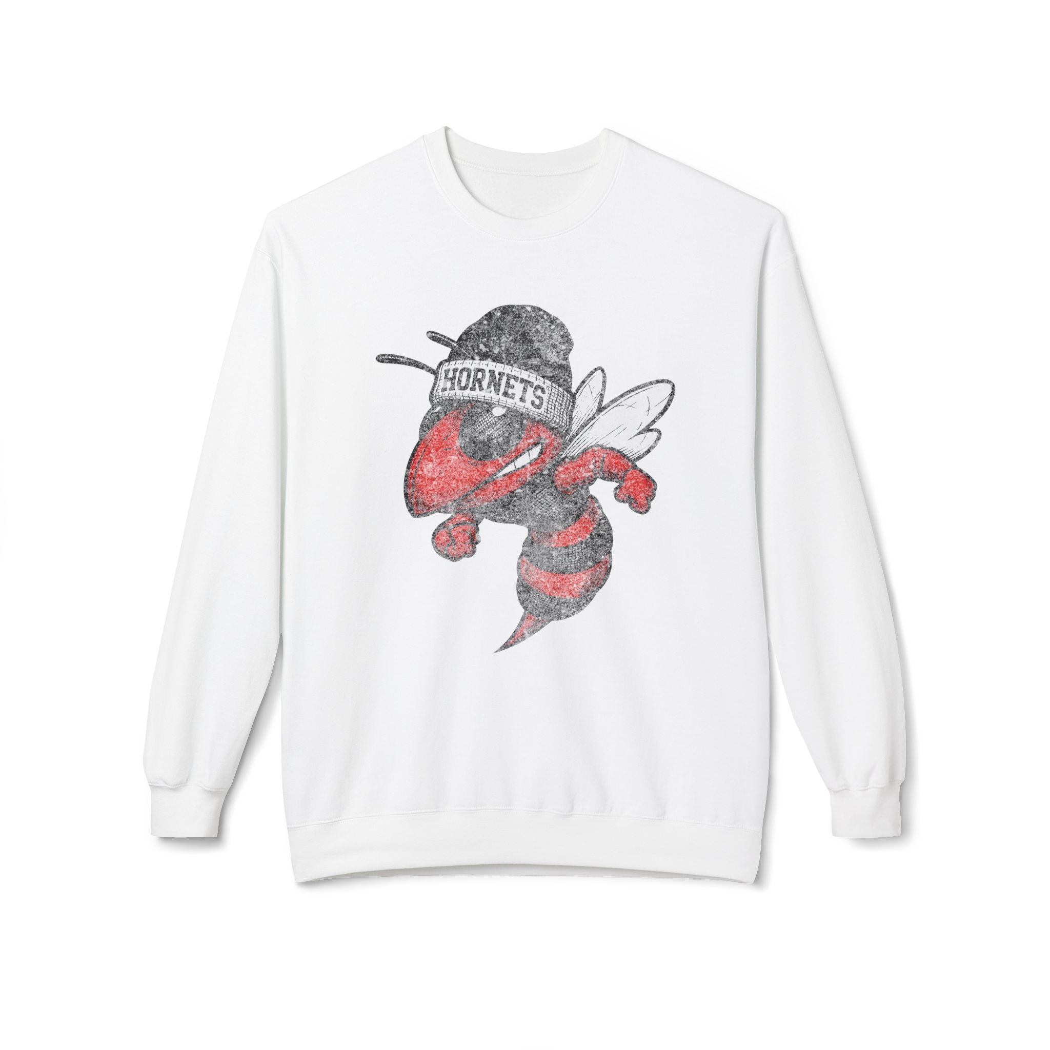 Red Hornets Mascot Beanie Crewneck Sweatshirt
