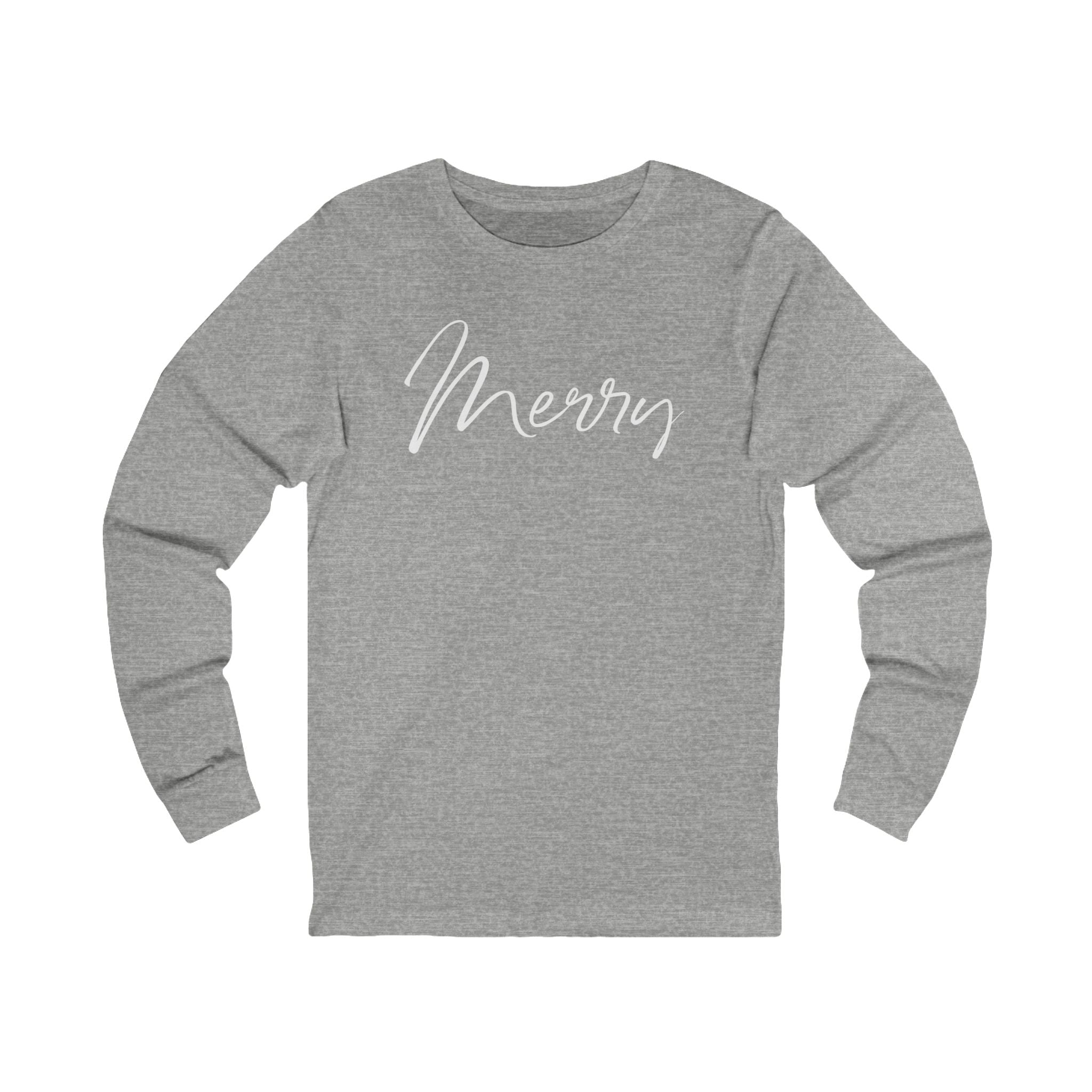 Be Merry Long Sleeve tTee | Holiday Minimalist Typography