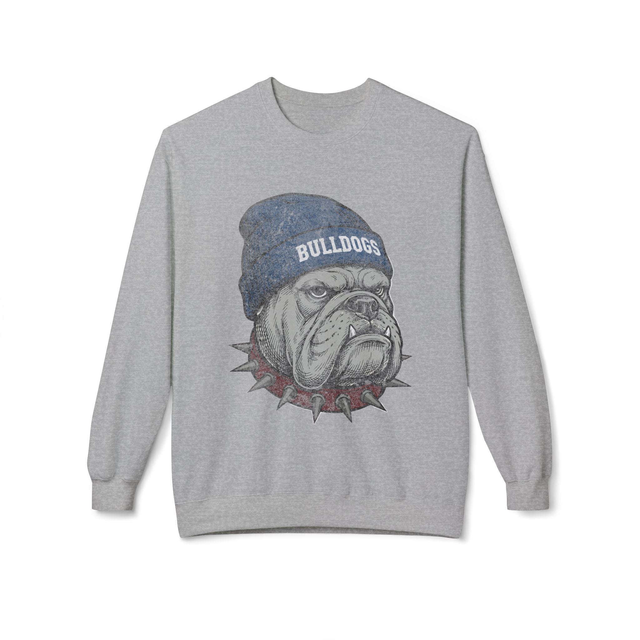 Bulldogs Blue Beanie Crewneck Sweatshirt