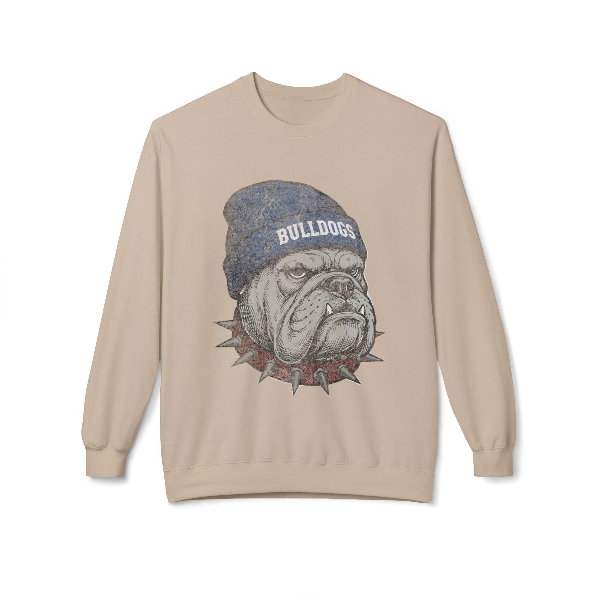 Bulldogs Blue Beanie Crewneck Sweatshirt