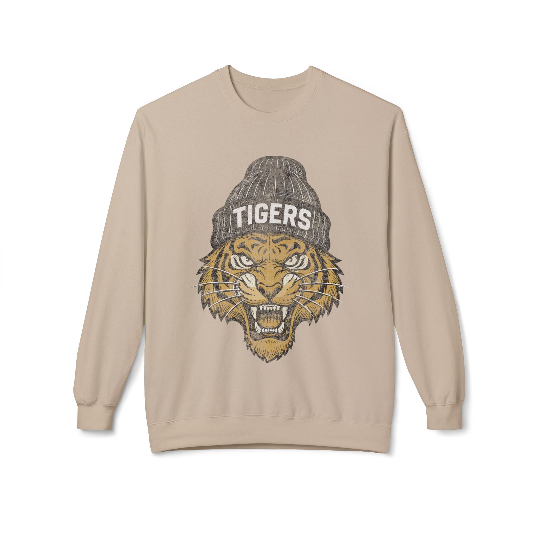 Tigers Black Beanie Crewneck Sweatshirt