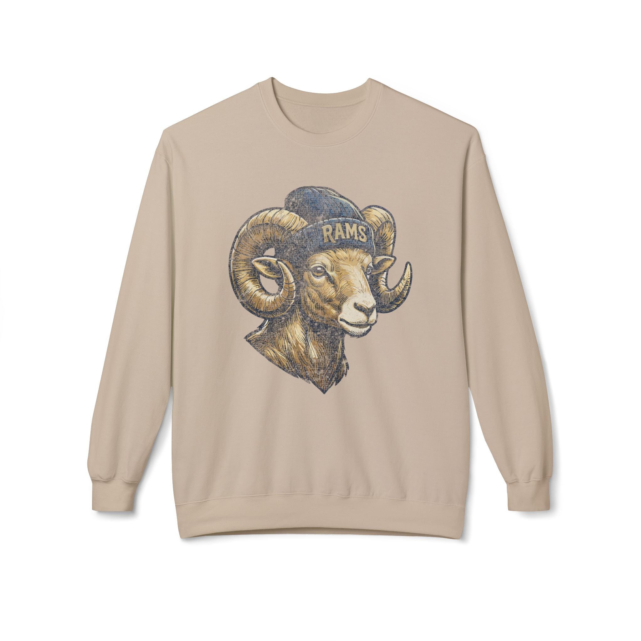 Rams Blue Beanie Crewneck Sweatshirt