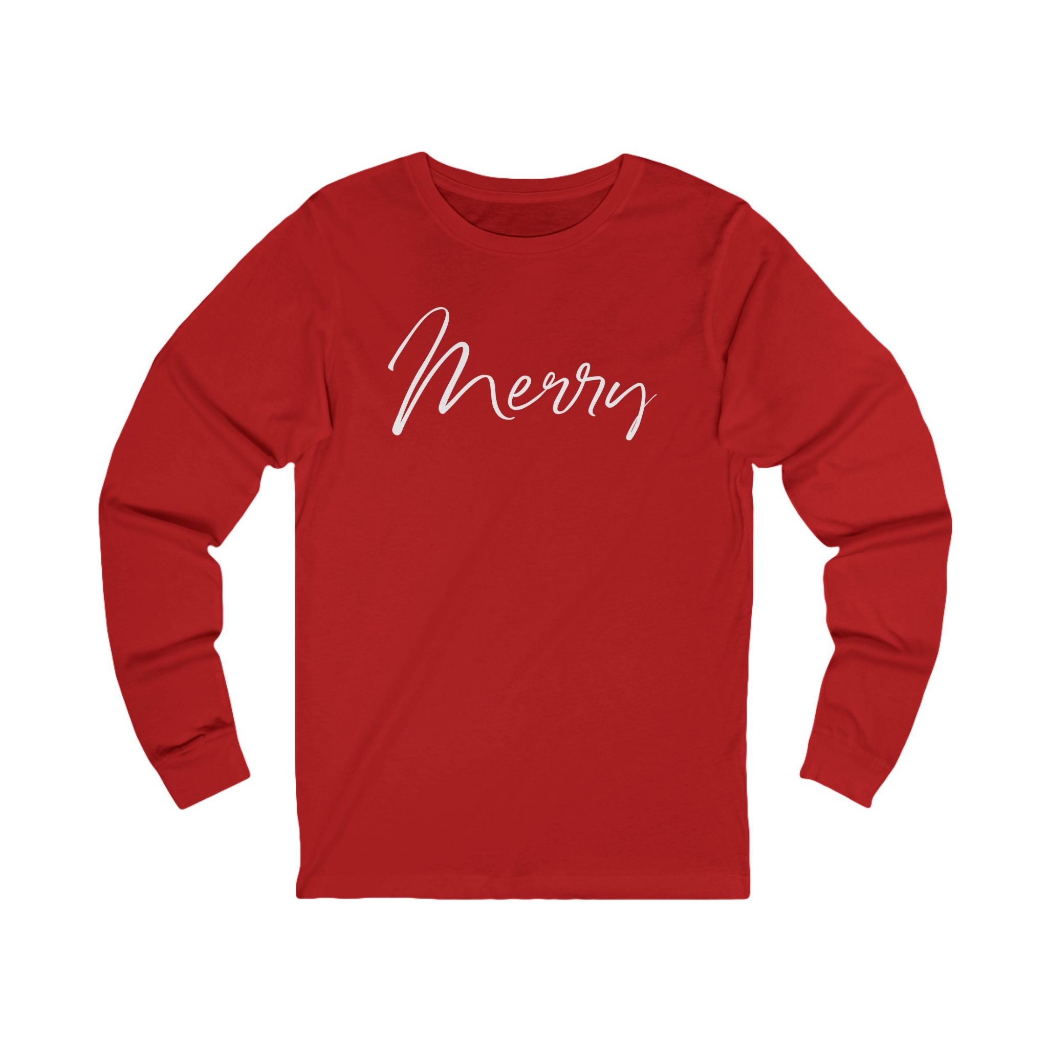 Be Merry Long Sleeve tTee | Holiday Minimalist Typography